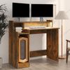 Schreibtisch mit LEDs, Holzwerkstoff, Räuchereiche, 97 x 45 x 90 cm Bild 3