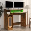 Schreibtisch mit LEDs, Holzwerkstoff, Räuchereiche, 97 x 45 x 90 cm Bild 5
