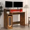 Schreibtisch mit LEDs, Holzwerkstoff, Räuchereiche, 97 x 45 x 90 cm Bild 4