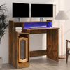 Schreibtisch mit LEDs, Holzwerkstoff, Räuchereiche, 97 x 45 x 90 cm Bild 2
