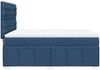 vidaXL Boxspringbett mit Matratze Blau 160x200 cm Stoff 3291732 Bild 5