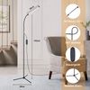 LMaxhome LED Stehlampe Wohnzimmer Dimmbar mit 3 Farbtemperaturen 152cm Stehleuchte Leselampe, Höhenverstellbar, LED fest integriert, 3000K Warmweiß, 4000K Naturweiß, 6000K Kaltweiß, 360° Schwanenhals Eckleuchte für Schlafzimmer Spa Salon Reading Makeup Bild 2