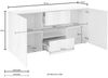 INOSIGN Sideboard Dama Breite 181, Kommode 2 Türen u. 2 Schubkästen, Anrichte, Front in 3D-Optik, viel Stauraum, verschiedene Farben Bild 4