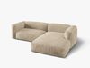 Micadoni Ecksofa Martina 2-Sitzer Rechts Samt Helles Beige Bild 3