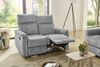 2-Sitzer-Relaxsofa Couch Liegefunktion Federkernpolsterung Velours Vintage Grau Bild 3