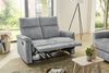 2-Sitzer-Relaxsofa Couch Liegefunktion Federkernpolsterung Velours Vintage Grau Bild 5