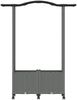 vidaXL Hochbeet mit Rankgitter und Dach Hellgrau 125 x 40 x 144 cm PP 3423016 Bild 4