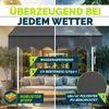 tillvex Balkonmarkise 350 cm Grau Gelenkarm Markise Klemmmarkise Sonnenmarkise Balkon ohne Bohren Bild 4