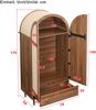 Merax Kleiderschrank mit Schubladen, Holztüren mit Leinenstoff-Bezug, großer Stauraum, Garderobenschrank für Schlafzimmer, moderne Aufbewahrungslösung, Holzfarbe Bild 4