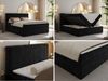 Boxspringbett mit Kopfteil und Topper Visco, Cord Bett - TILIANO - 180 x 200 cm - Schwarz Cord - H4 Bild 2