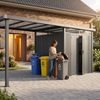 osoltus Metall Gerätehaus Luma BX 505x230x222cm Grau mit Fenster Bild 4