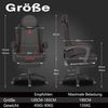 Gaming Stuhl Ergonomisch 360° Drehfunktion Rot Bürostuhl 150KG Homeoffice Bild 3