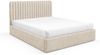 MEBLINI Polsterbett 140x200 mit Lattenrost und Matratze – BRIATORE – Beige Samt – Doppelbett mit Bettkasten - Stauraumbett - Kopfteil Bett mit Stauraum Bild 2