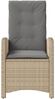 vidaXL 3-tlg. Bistro-Set mit Kissen Beigemischung Poly Rattan 365181 Bild 5