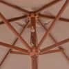 vidaXL Sonnenschirm mit Holz-Mast 270 cm Taupe 44516 Bild 5
