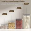BlingBin Vorratsdose Frischhaltedose mit Deckel Luftdicht, Aufbewahrungsboxen Set, PP + Silikon, (15er Set, 15-tlg, Kapazität: 0,8L*5, 1,4L*5, 2L*4, 2,8L*1), Vorratsbehälter Mit Schreibstift,Messlöffel & Etikett für Mehl,Zucker Bild 3