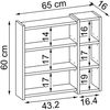 Roomart LOTUS-I-65 Badmöbel - nur Spiegelschrank - H 60 x B 16 x T 65 cm • Weiß-Eiche Bild 5
