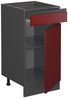 Küchenunterschrank R-Line Rot 40 cm J-Shape AP Marmor Vicco Bild 4
