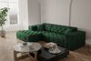 Ecksofa Designersofa CHANTAL in Stoff Opera Velvet Grün Ottomane Links Bild 5
