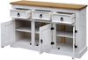 Sideboard aus Kiefernholz 130 x 80 x 45 cm in Weiß Bild 5