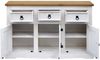 Sideboard aus Kiefernholz 130 x 80 x 45 cm in Weiß Bild 4