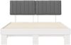vidaXL Bettgestell mit gepolstertem Kopfteil Hellgrau 150 x 200 cm 877483 Bild 5