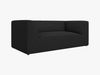 Micadoni Sofa Ruby 2-Sitzer Strukturierter Stoff Ottawa Schwarz Bild 2