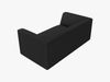 Micadoni Sofa Ruby 2-Sitzer Strukturierter Stoff Ottawa Schwarz Bild 3