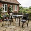 Gartenstuhl LARS 4er Set - 58 x 59 x 85 cm, Kunststoff, Schwarz | Stapelstuhl Loungestuhl Garten Outdoor-Stuhl Bild 3