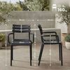 Gartenstuhl LARS 4er Set - 58 x 59 x 85 cm, Kunststoff, Schwarz | Stapelstuhl Loungestuhl Garten Outdoor-Stuhl Bild 2