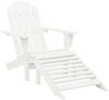 vidaXL Adirondack-Gartenstuhl mit Fußstütze & Tisch Tannenholz Weiß 315929 Bild 5