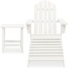 vidaXL Adirondack-Gartenstuhl mit Fußstütze & Tisch Tannenholz Weiß 315929 Bild 2