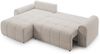 Selsey Simolla – Ecksofa mit Schlaffunktion und Bettkasten, links, Chenille, Creme Bild 4