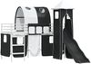 vidaXL Kinderloftbett Uni Weiß und Schwarz 90 x 190 cm Metall 42020894 Bild 4