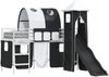 vidaXL Kinderloftbett Uni Weiß und Schwarz 90 x 190 cm Metall 42020894 Bild 2