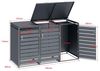 Mülltonnenbox Mülltonnenverkleidung bis 240 L Behälter für Mülltonnen 3 Türen Bild 2