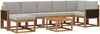 vidaXL Outdoor-Sofagarnitur 8 pcs Natürlich und Hellgrau Polyester 3385402 Bild 2