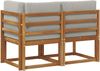 vidaXL Outdoor Mittel- und Ecksofa 2 Stück Natürlich und Hellgrau 900470 Bild 5