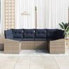 vidaXL Gartensofa-set 6 pcs Grau und Marineblau Poly-Rattan 3355534 Bild 3