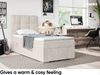 MEBLINI Boxspringbett KAI 100x200 cm mit Bettkasten - H3/Beige Samt Gepolstert Einzelbett mit Topper & Taschenfederkern-Matratze - 100x200 Links Bild 4