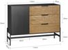 SoBuy HFSB02-SCH Sideboard, MDF, Papierfurnier, Dunkelgrau, 110 x 83 x 40 cm Bild 3