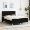 vidaXL Bettgestell mit Matratze Schwarz 120 x 190 cm Stoff 3415100 Bild 1