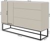 Selsey 'Veldio' Sideboard mit Schubladen, graubeige mit schwarzem Metallgestell, ca. 90 x 140 x 38 cm Bild 5