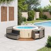 vidaXL Whirlpool-Umrandung Grau Poly Rattan und Massivholz Akazie 365613 Bild 3