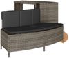 vidaXL Whirlpool-Umrandung Grau Poly Rattan und Massivholz Akazie 365613 Bild 5
