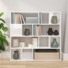 vidaXL Bücherregal/Raumteiler Hochglanz-Weiß 105x24x102 cm 823247 Bild 3