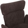 2er-Set Esszimmerstuhl HWC-N11, Stuhl, drehbar Auto-Return Stoff Bouclé 350g/m² Öko-Tex ~ dunkelbraun, Beine Holz-Optik Bild 5