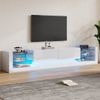 Lowboard mit LED-Beleuchtung , TV-Board, Fernsehtisch, TV-Ständer 1 St. zwei klapptür , für Fernseher bis 80 Zoll Bild 5
