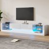 Lowboard mit LED-Beleuchtung , TV-Board, Fernsehtisch, TV-Ständer 1 St. zwei klapptür , für Fernseher bis 80 Zoll Bild 4