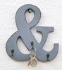 Buchstabe & mit 3 Schlüsselhaken 24cm YX-14B394 Vintage Shabby Hakenleiste Haken Bild 3